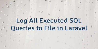 Log All Executed SQL Queries to File in Laravel