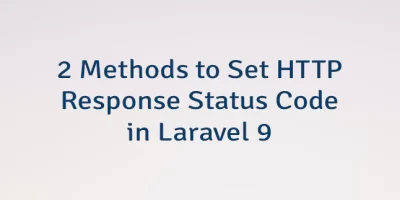 2 Methods to Set HTTP Response Status Code in Laravel 9