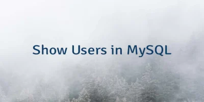 Show Users in MySQL