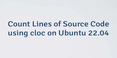Count Lines of Source Code using cloc on Ubuntu 22.04