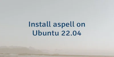 Install aspell on Ubuntu 22.04