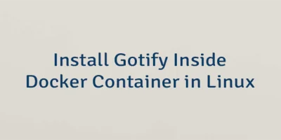Install Gotify Inside Docker Container in Linux