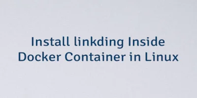 Install linkding Inside Docker Container in Linux
