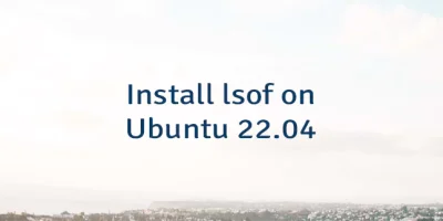 Install lsof on Ubuntu 22.04
