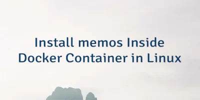 Install memos Inside Docker Container in Linux