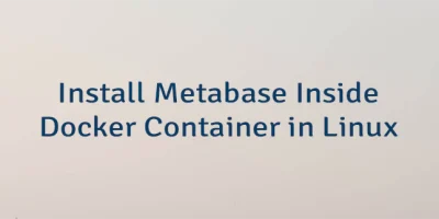 Install Metabase Inside Docker Container in Linux