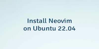 Install Neovim on Ubuntu 22.04