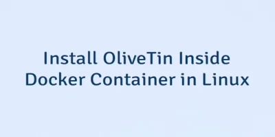 Install OliveTin Inside Docker Container in Linux