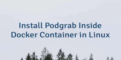 Install Podgrab Inside Docker Container in Linux
