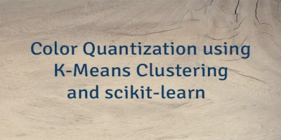 Color Quantization using K-Means Clustering and scikit-learn