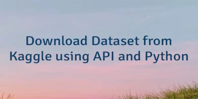 Download Dataset from Kaggle using API and Python