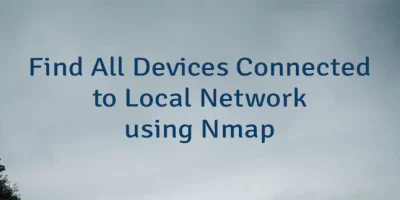 Find All Devices Connected to Local Network using Nmap