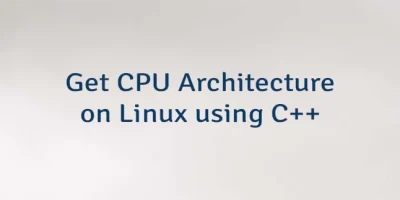Get CPU Architecture on Linux using C++