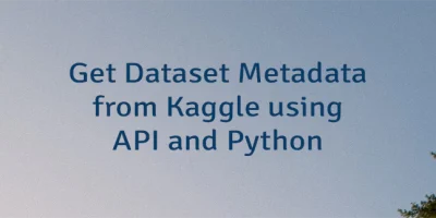 Get Dataset Metadata from Kaggle using API and Python