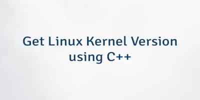Get Linux Kernel Version using C++