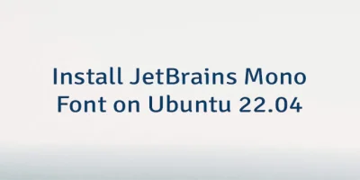 Install JetBrains Mono Font on Ubuntu 22.04