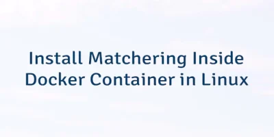 Install Matchering Inside Docker Container in Linux