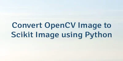 Convert OpenCV Image to Scikit Image using Python