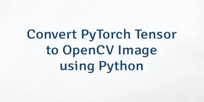 Convert PyTorch Tensor to OpenCV Image using Python