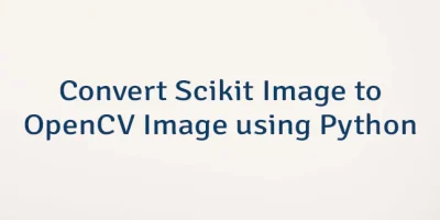 Convert Scikit Image to OpenCV Image using Python