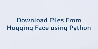 Download Files From Hugging Face using Python