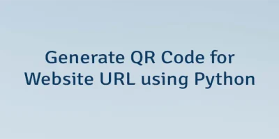 Generate QR Code for Website URL using Python