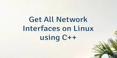 Get All Network Interfaces on Linux using C++