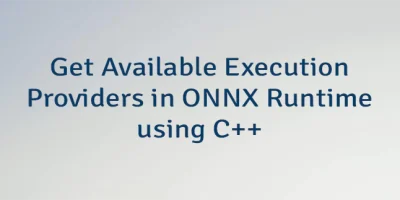 Get Available Execution Providers in ONNX Runtime using C++