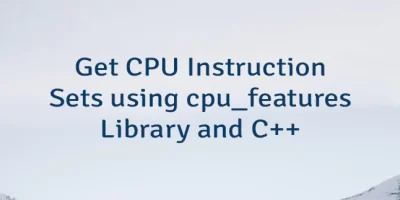 Get CPU Instruction Sets using cpu_features Library and C++