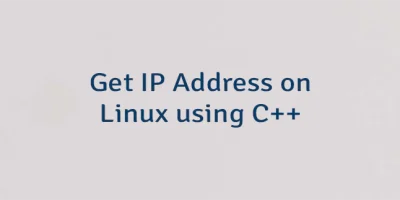 Get IP Address on Linux using C++