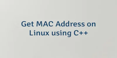 Get MAC Address on Linux using C++
