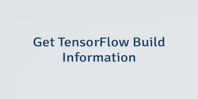 Get TensorFlow Build Information