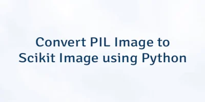 Convert PIL Image to Scikit Image using Python