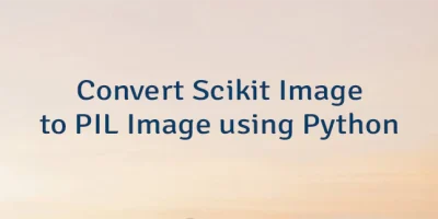 Convert Scikit Image to PIL Image using Python