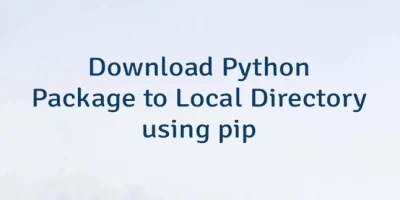 Download Python Package to Local Directory using pip