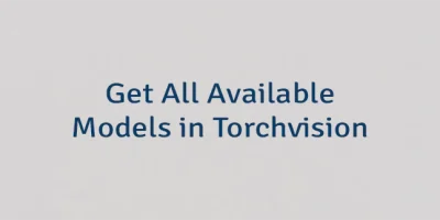 Get All Available Models in Torchvision
