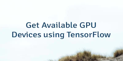 Get Available GPU Devices using TensorFlow