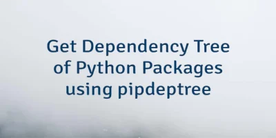 Get Dependency Tree of Python Packages using pipdeptree