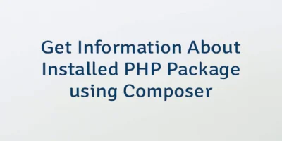 Get Information About Installed PHP Package using Composer