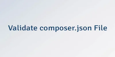 Validate composer.json File
