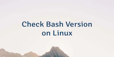 Check Bash Version on Linux
