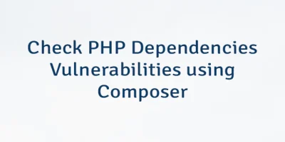 Check PHP Dependencies Vulnerabilities using Composer