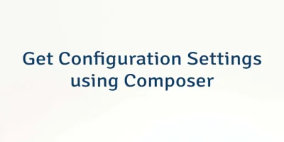 Get Configuration Settings using Composer