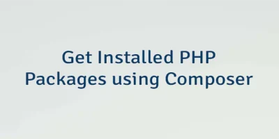 Get Installed PHP Packages using Composer