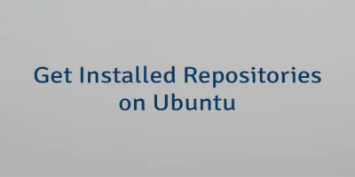 Get Installed Repositories on Ubuntu