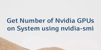 Get Number of Nvidia GPUs on System using nvidia-smi