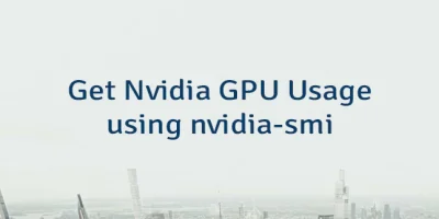 Get Nvidia GPU Usage using nvidia-smi