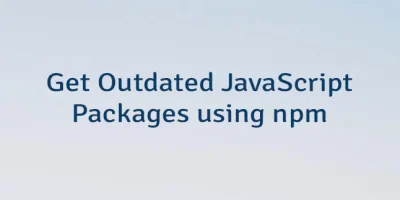 Get Outdated JavaScript Packages using npm