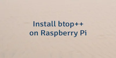 Install btop++ on Raspberry Pi