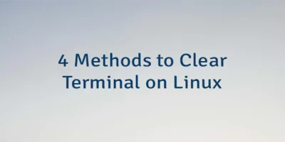 4 Methods to Clear Terminal on Linux